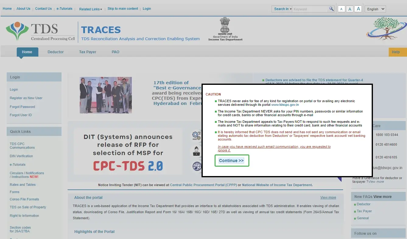 how to check tds amount